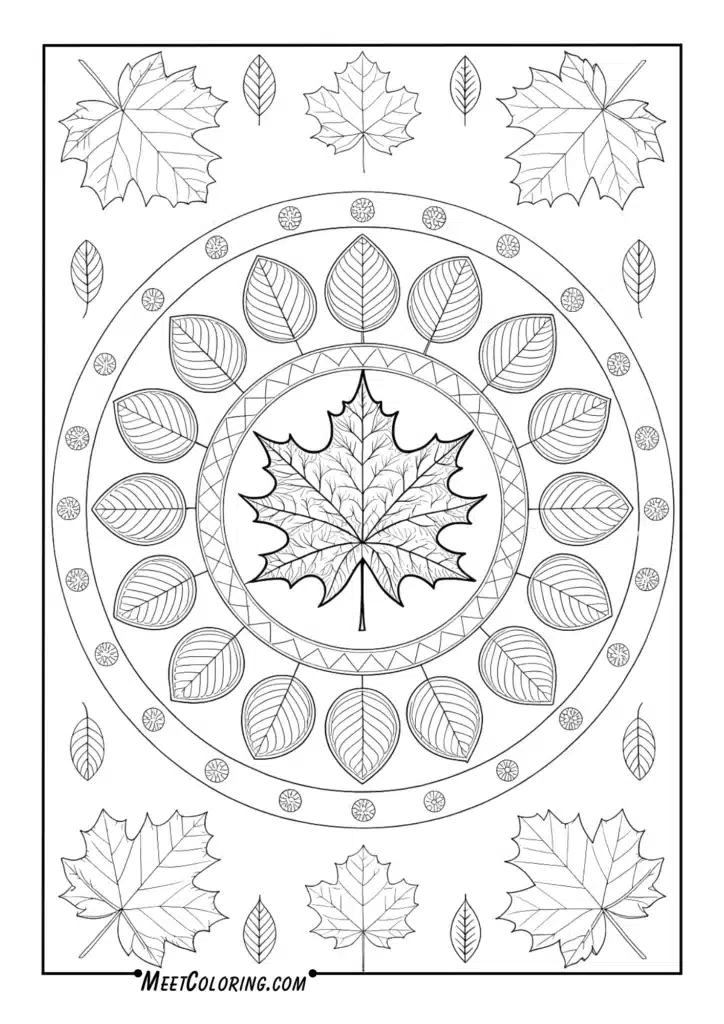 Autumn Leaves Mandala