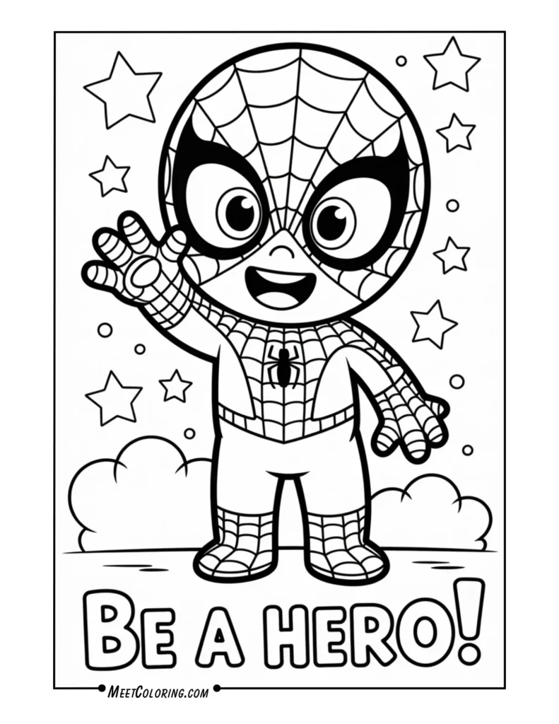 Cute Spider-Man Waving Hello