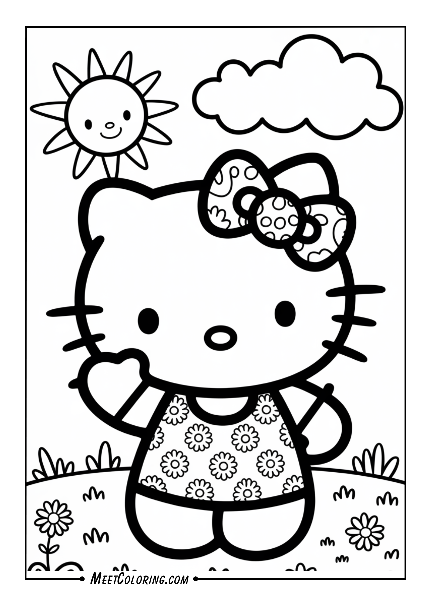 Hello Kitty waving hello