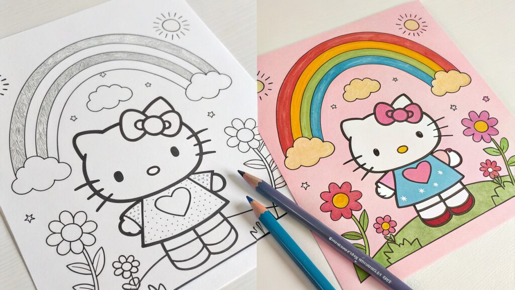 Hello Kitty Coloring Pages