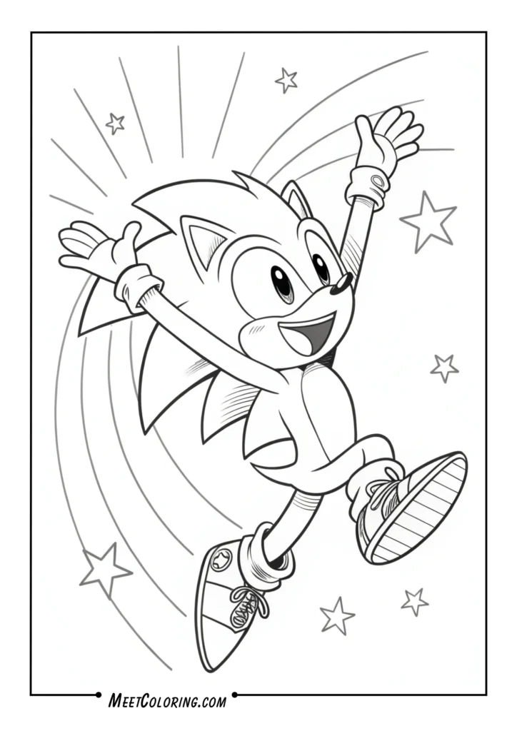 Jumping Sonic Pose