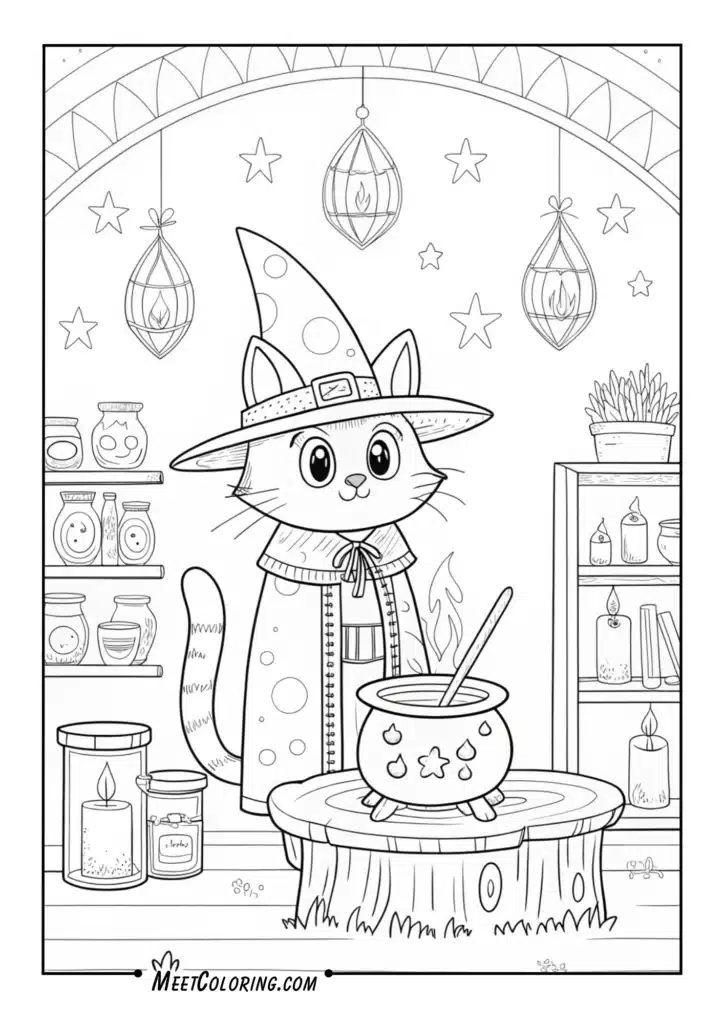 Magical Cat Potion Desk