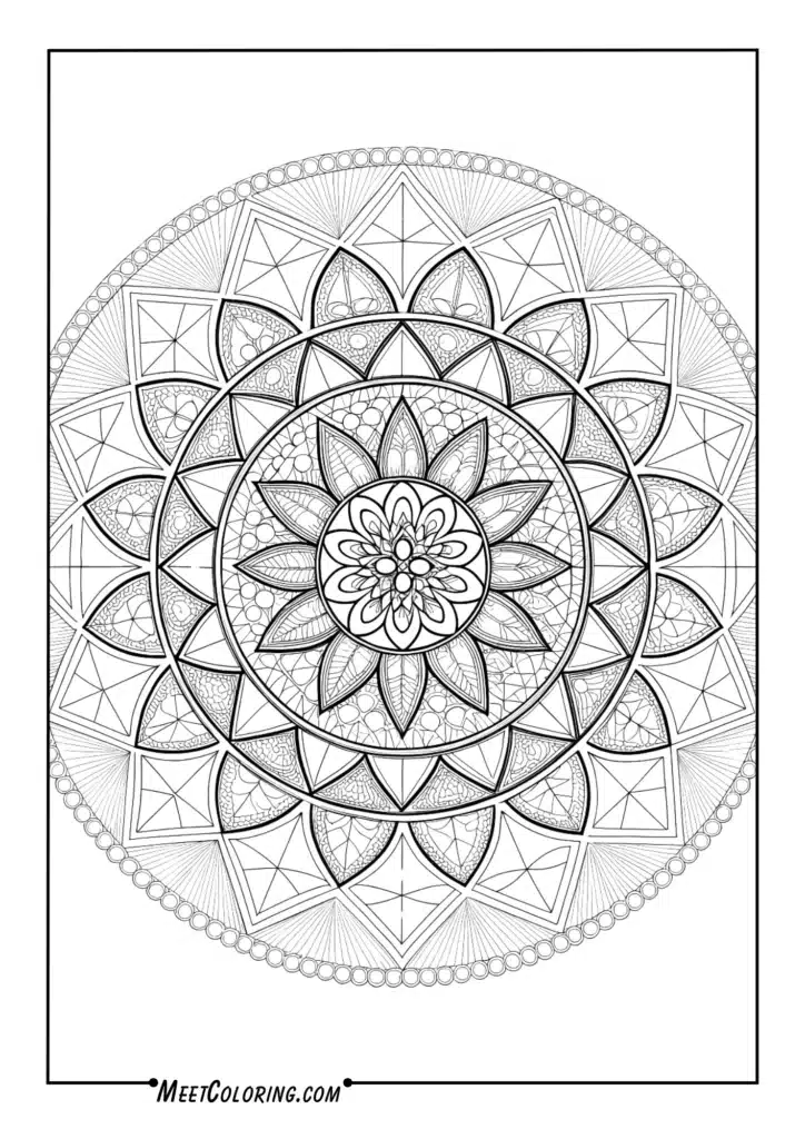Minimalist Triangle Mandala