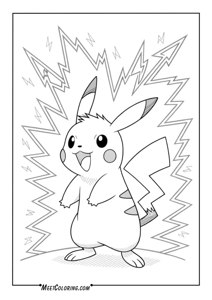 Pikachu with Lightning Effects