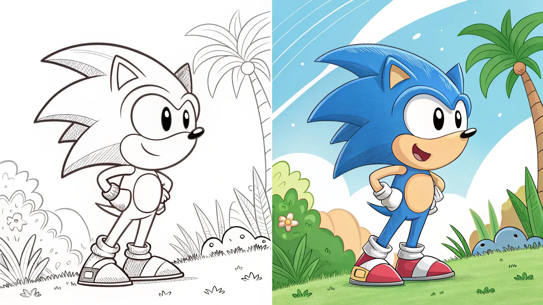 Sonic Coloring Pages