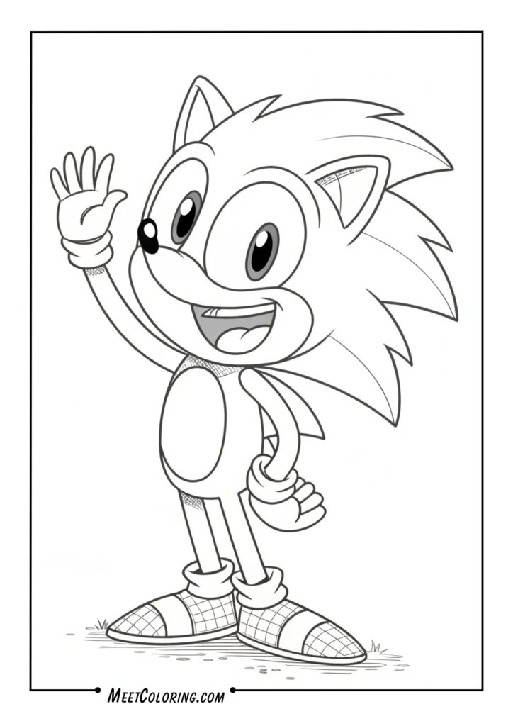 Sonic Waving Hello