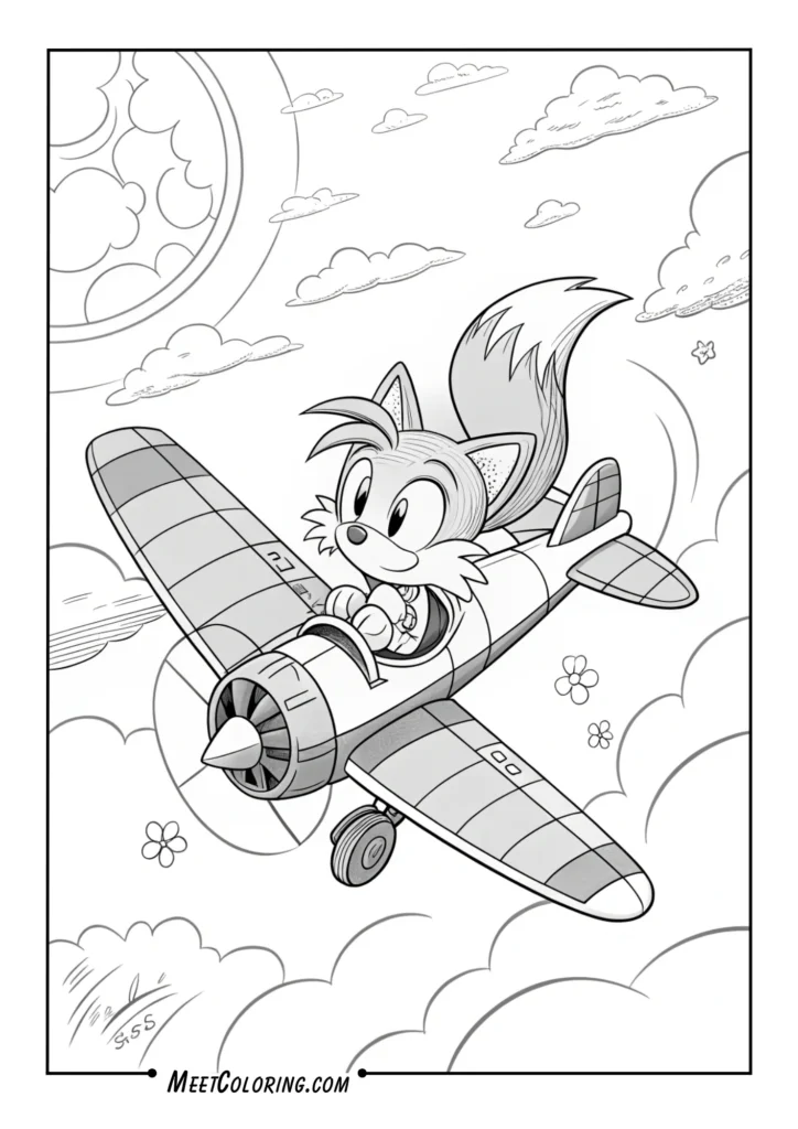 Sonic and Tails Flying