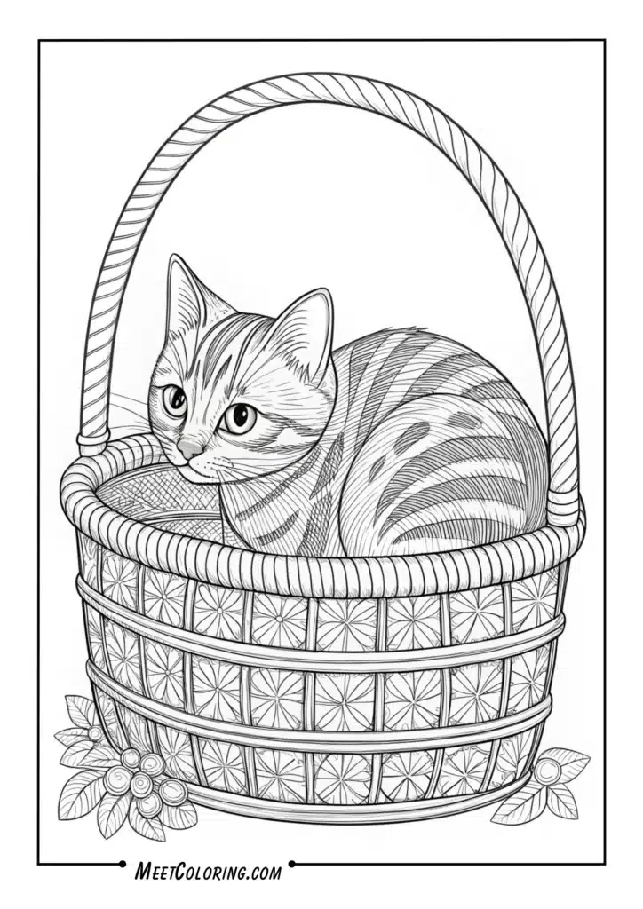 Tabby in a Basket