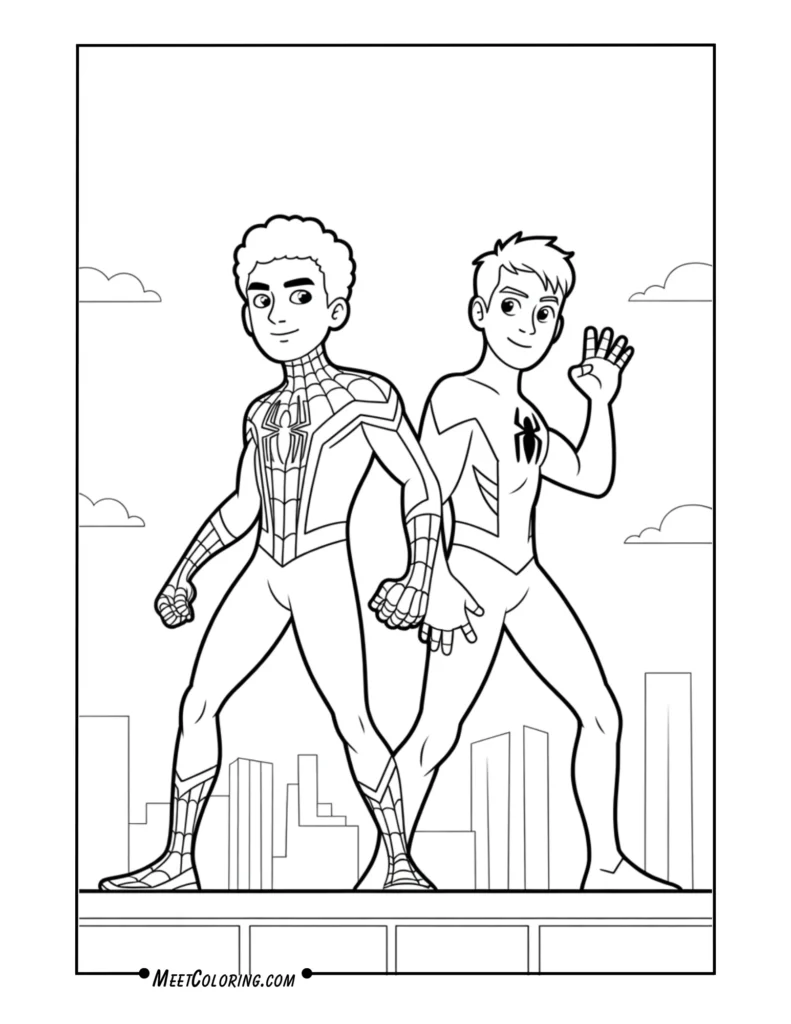 Team-Up of Miles Morales and Peter Parker