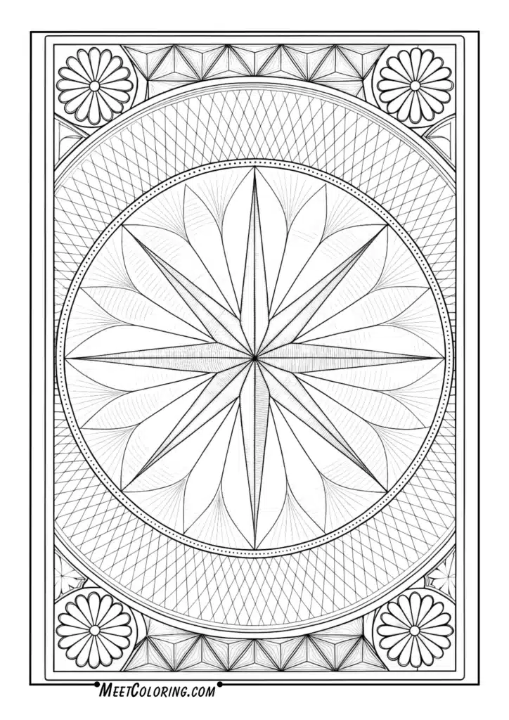 Timeless Starburst Mandala