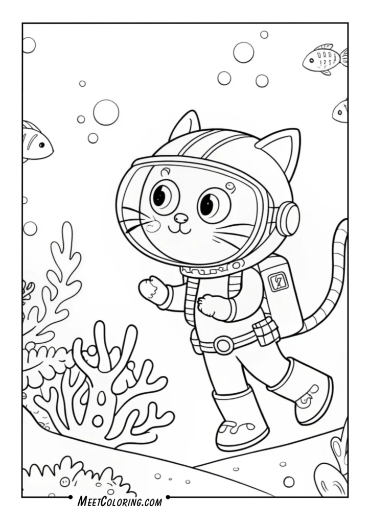 Underwater Scuba Cat