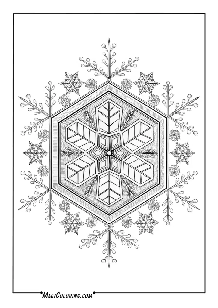 Winter Snowflake Mandala